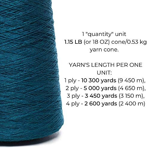 Lusie S Linen Yarn 100 Linen 1 15 Lb 18oz Cone Turquoise Color For Weaving Crocheting Knitting Embroidery 3 Ply Amazon Ae