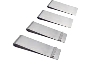 Stainless Steel Money Clip, SourceTon 4 Pack Slim Wallet, Credit Card Holder, Minimalist Wallet - Silver