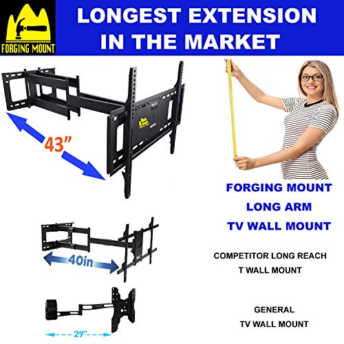 MOUNT Long Extension TV Mount,Dual Articulating Arm Full Motion