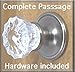 Futed Depression Crystal/Brushed Nickel Passage Door Knob Set. A very special purchase of the Standard Crystal Glass Passage Door set, with all the hardware needed to install on interior passage doors.