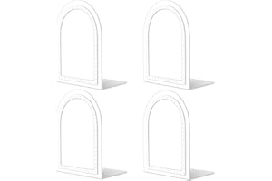 SHIKAMAN Bookends 2 Pair Bookend Metal Book Ends Universal Economy Bookends