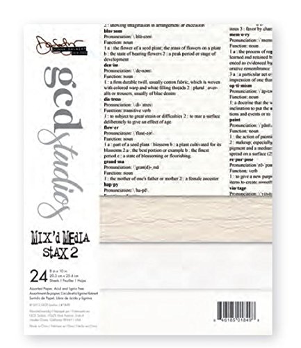GCD StudiosMix'd Media Stax 2 by Donna Salazar Assorted Paper Pad, 24 Sheets, 8-Inch by 10-Inch