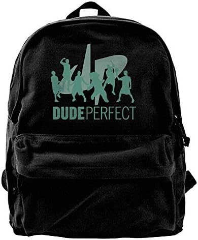 YouTube DP Dude Perfect Trick Shots Logo Canvas Backpack School Rucksack Travel Backpack Laptop Backpack Black