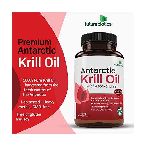 Futurebiotics Antarctic Krill Oil 1000mg with Omega3s EPA, DHA