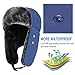 mysuntown Unisex Winter Trooper Hat Hunting Hat Ushanka Ear Flap Chin Strap and Windproof Mask(Blue Color)