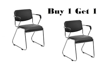 Nice Goods Fabric Visitor Chair (Black)