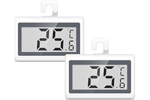 KeeKit Refrigerator Thermometer, Digital Fridge Thermometer with LCD Display, Freezer Temperature Gauge with ℃/℉ Switch, Fros