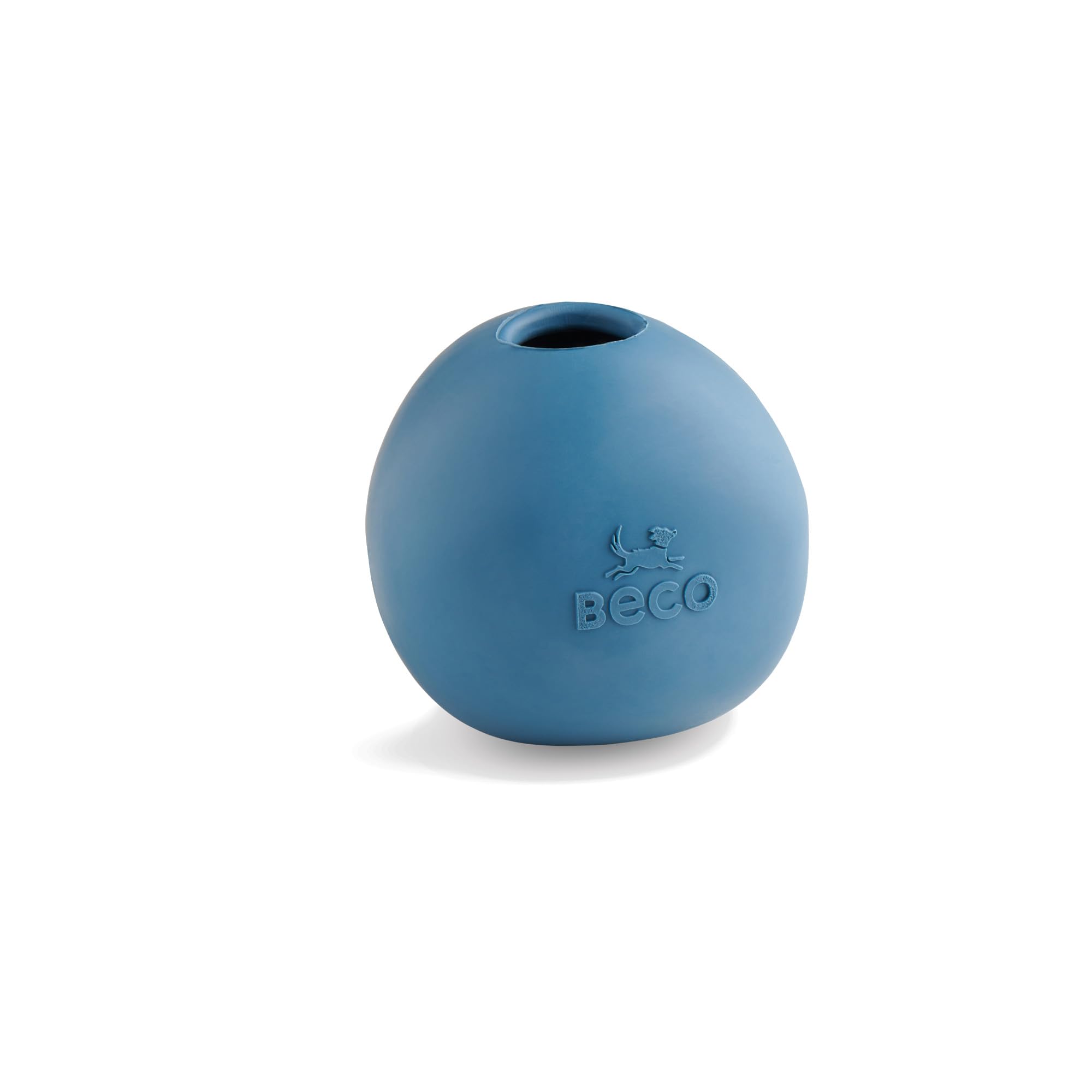 Beco Dog Toy - Wobble Ball, Fetch, Bouncy Treat Ball, Enrichment Toy, Natural Rubber - Blue — image 1