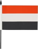 AZ FLAG Yemen Table Flag 5x8 in 21x14 cm Polyester Desk Flag with Pole and Base view 2