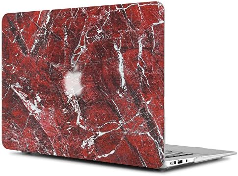 Macbook Air 13 inch Case, Dowswin Hard Shell Cover [Marble Series] Matte Hard Case for Apple New MacBook Air 13" Laptop Computer (Red Marble)