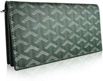 Stylesty Genuine Leather Long Wallet for Women, Bifold Large Capacity Long Purse