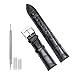 CIVO 2 Packs Genuine Leather Watch Bands Top Calf Grain Leather Watch Strap 16mm 18mm 20mm 22mm 24mm for Men and Women