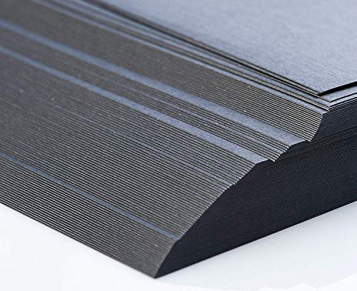 BNC Linen Texture Paper Presentation Covers, 8.75"X11.25", Black Color, Pack of 100 - Thumbnail 4