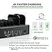 Docking Station,Tonyhoney 5 USB Multiport Charger Organizer for Iphone,Android Phone Fast Charger