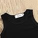 SWNONE Baby Girl Clothes Outfit Floral Skirt +Vest Tops Summer Cotton Black Tank Clothes (Black, 3-4 T)
