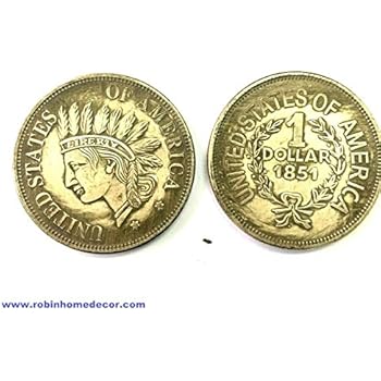 MarshLing Antique Liberty Indian Head Ten-Dollars Coin - Great American Commemorative Old Coins- Uncirculated Morgan Dollars-Discover History of US Coins Perfect Quality