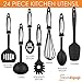 24 Piece Kitchen Utensil Set - Heat Resistant, Comfortable Ergonomic Design, Dishwasher Safe - PVC and BPA Free - Gift Box Package - By HomEquip