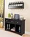 Floating Wine Rack in Black