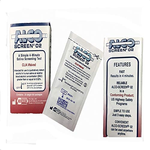AlcoScreen02 DOT Conforming Alcohol Test (Pack of 10 Tests) in Kuwait