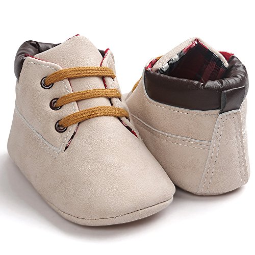Winter Snow Boots,Thenlian Baby Hight Cut Toddler Soft Sole Leather Shoes Infant Boy Girl Toddler Shoes Hiking Boot sneaker(Age:0~6 Month, Beige)