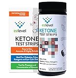 EZ Level 100 Ketone Test Strips For Diabetics Paleo Ketogenic Low Carb Dieters (100 Count)