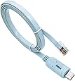 USB Console Cable USB to RJ45 Cable Essential Accesory of Cisco, NETGEAR, Ubiquity, LINKSYS, TP-Link Routers/Switches for Laptops in Windows, Mac, Linux (Blue)