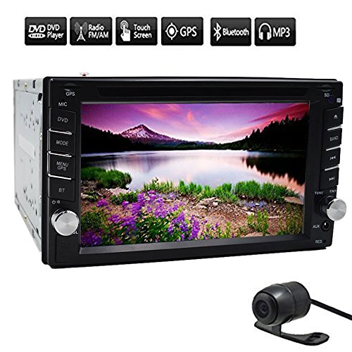 2 Din Car Stereo Autoradio Deck Headunit GPS Navigation Radio AM FM Bluetooth DVD CD Player Radio Audio Video Rearview Camera