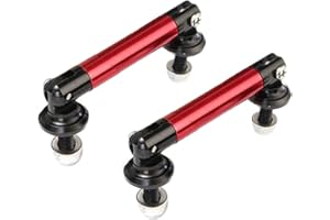 EOHMAK Car Front Bumper Lip Splitter Strut Rod 2PCS Strut Rod Protector Rod Support Bars Adjustable Compatible Auto Bumper Fasteners Lever Kits with Most Vehicles(Red,45mm/1.77")