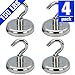 VNDUEEY 100LBS Premium Magnetic Hooks（8 Pack） Strong Hold Hooks Neodymium Magnetic Hooks D32 Heavy Duty Magnets Rare Earth Magnet Hook