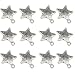 YYaaloa 50pcs Silver Stars Charms Pendants for DIY Crafting Bracelet Necklace Earring Keychain Charms Jewelry Making Accessory