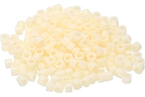 PATIKIL M4 Electrical Outlet ABS Spacers, 120 Pcs 4.2mm ID, 7mm OD, 5mm Length Washer Spacer Assortment Plastic Round without