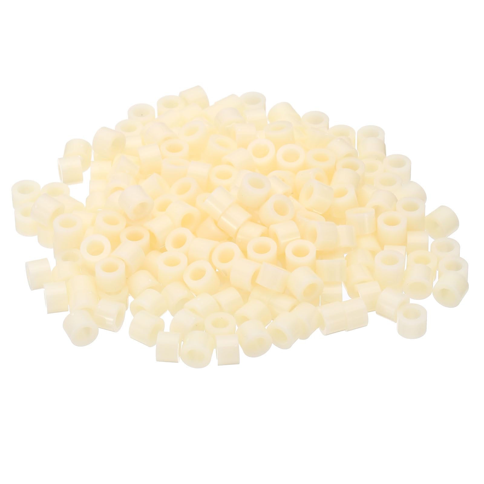 PATIKIL M4 Electrical Outlet ABS Spacers, 240 Pcs 4.2mm ID, 7mm OD, 5mm Length Washer Spacer Assortment Plastic Round Without Threaded,Switch and Receptacle Spacers for M4 Screws