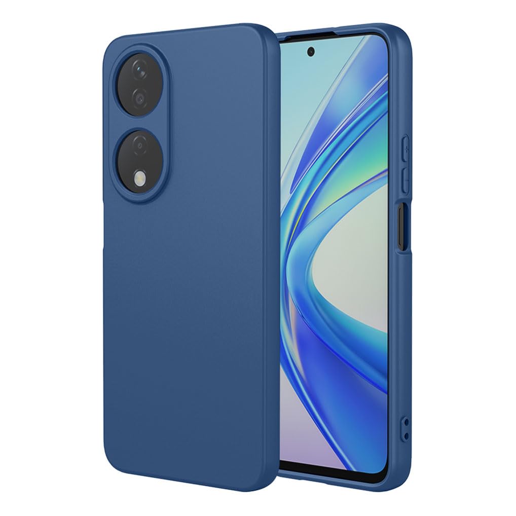 SEAHAI Case for Honor X7b / Honor 90 Smart, Ultra Thin Silky-Soft Touch Liquid Silicone Phone Cover with Shockproof Airbag Design, Premium TPU Bumper Fashion Case - Blue