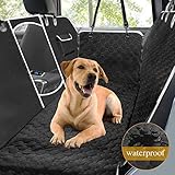 Dog Car Seat Covers,Waterproof Scratch Proof Pet Seat Covers Dog Seat Covers for Back Seat w/ Mesh Window/ Side Flaps,Convertible dog Hammock,Durable Soft Seat Protector for Cars Trucks & SUVs,Black