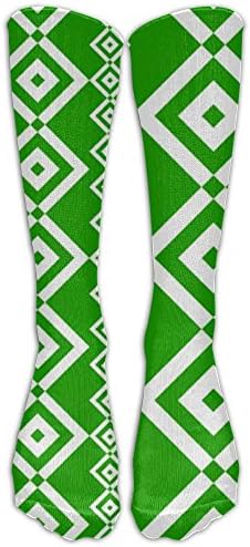 Hot The Shape Of Green And White Forms The Vitality Of The Whole Picture Compression Socks For Women And Men - Best Medical, Nursing, Travel &amp; Flight Socks