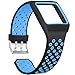 SKYLET Compatible with Fitbit Ionic Bands for Men with Case, Soft Replacement Sport Breathable Wristband Compatible with Fitbit Ionic Smart Watch with Metal Clasp Women[Black-Blue]