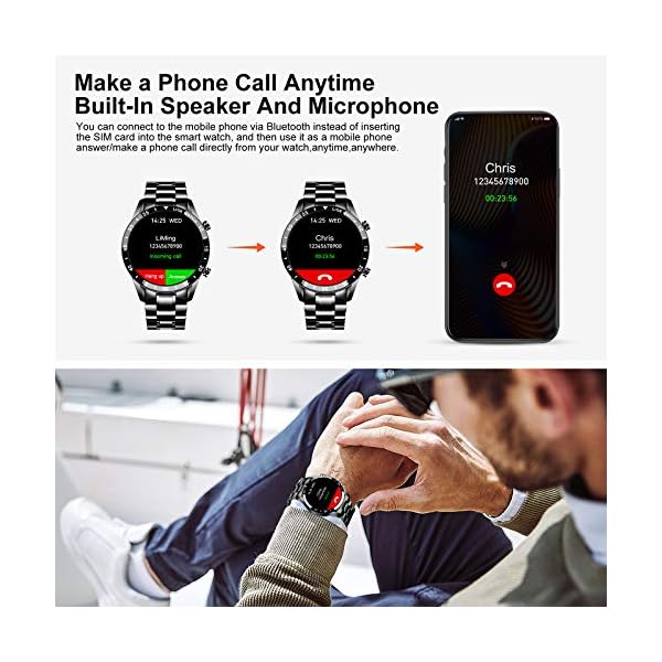 LIGE-Smart-Watch-for-Men-Bluetooth-Calls-Voice-Chat-Fitness-Tracker-with-Blood-Pressure-Heart-Rate-Sleep-Monitor13-Full-Touch-Screen-Activity-Trackers-IP67-Waterproof-Pedometer-for-iOS-Android LIGE Smart Watch for Men, Bluetooth Calls Voice Chat Fitness Tracker with Blood Pressure Heart Rate Sleep Monitor,1.3…