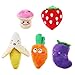 UEETEK Squeaky Dog Toys for Small Dogs Fruits and Vegetables Plush Puppy Dog Toys (A pack of 5)