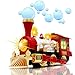 Joyin Toy Bubble Bump-N-Go Steam Train Locomotive Car with Lights and Sound Includes 2 Ounce Bubble Solution for Holiday Christmas Gift Toy, Stocking Stuffers, School Classroom Decor.