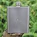 iBasingo 200ml Titanium Pocket Flagon Outdoor Sports Flat Liquor Flask Camping Ultralight Portable Wearproof Wine Pot Hip Flask for Backpacking Hiking (Ti1504I)