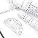 eBoot 36 Pack Plastic Protractor Math Protractors 180 Degrees Protractors for Angle Measurement Student School Office Supply, 4 Inches, Clear