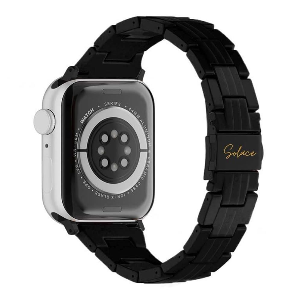 Photo 1 of Solace Bands Slim Matte Resin Watch Band - Universal Fit for Apple Watch Bands for Women and Men, iWatch Bands for 38mm 40mm 41mm 42mm 44mm 45mm 49mm Ultra, SE and Series 10 9 8 7 6 5 4 3 2 1