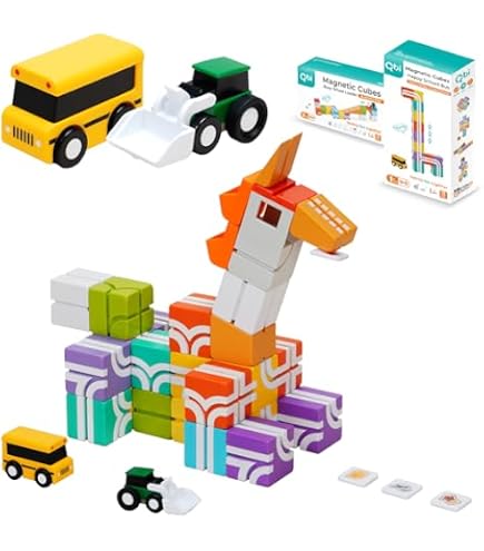 Amazon.com: QBI School Bus 13 PCS & Baby World Play 9 PCS Magnetic