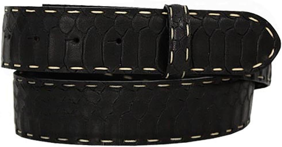 Lord Of Label Embossed Python Belt Band, Black, GBPL2021