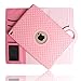 BoriYuan iPad Air 360 Degree Rotating Stand PU Leather Case Protective Flip Folio Detachable Soft Rubber Cover For Apple iPad Air with Card Slot+Screen Protector+Stylus (Pink)