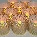 Frux Home and Yard FLAMELESS TEA LIGHT SET 24 Flickering LED Battery Tealight Candles With Gold Decorative Votive Wraps Included