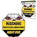 Night Owl Security A-GYSS Reflective Outdoor Yard Stake Sign (Yellow/Black)
