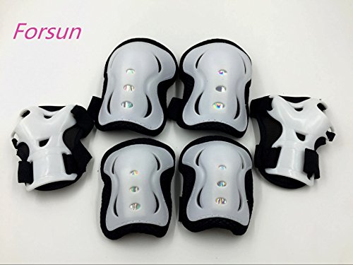 FORSUN Kid's Roller Blading Wrist Elbow Knee Pads Blades Guard (6 Piece)