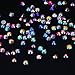 1440 Pack Crystal Flat Back Rhinestone Round Diamante Gems, Non-Self-adhesive (Multicolor AB, 4 MM)