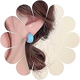 Aneneiceera Vintage White Circle Hoop Earrings Chunky Hoop Dangle Earring Small Acrylic Circle Earring Candy Color C Shape Earrings Jewelry for Women